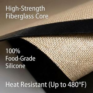 Lot de 4 tapis à macarons en silicone antiadhésifs avec bordure noire professionnelle, renforcés de fibre de verre haute résistance - Product Image 4