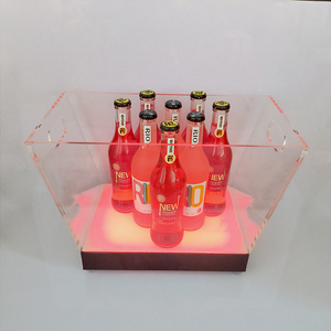 Xô Đá <span class=keywords><strong>Led</strong></span> Rượu Vang Acrylic Kích Thước Lớn Hình Dạng Tùy Chỉnh Dạ Quang Tiệc Quán Bar KTV Nhà Máy Chất Lượng Cao Thiết Kế Thời Trang - Product Image 4