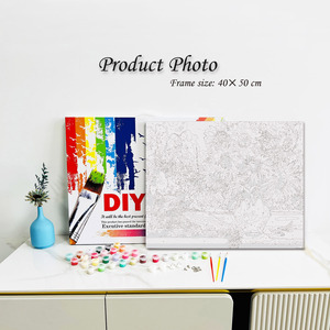 Wholesale Sunflower and Cat Canvas Art Kit with Paints Brushes for Adults Kids DIY Home Decor Paint by Numbers - Product Image 2