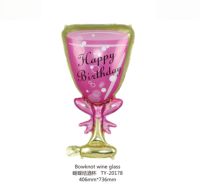 Globos de Aluminio con Diseño de Botellas de Vino Impresas en Grabado, Ecológicos, al por Mayor, para Decoración de Fiestas