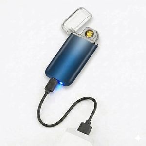 ไฟแช็ค USB แบบชาร์จไฟได้ ทนทาน ใช้งานได้นาน 20K 30K 50K จุดติดง่าย  ขายส่ง ไฟแช็คโลหะบาง กันลม ไฟฟ้า  มีสินค้าในสต็อกที่สเปน - Product Image 2