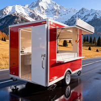Petit chariot de vente de nourriture portable Ramen Halal Dinde Pâtes Churros Remorque alimentaire pour moto Camions de nourriture à vendre en Chine