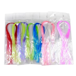 1/50 "UV Ice Wing flashabou Streamer Pike cá hồi bay buộc Chất liệu vàng xanh xanh cam bán buôn bay buộc chất liệu - Product Image 1