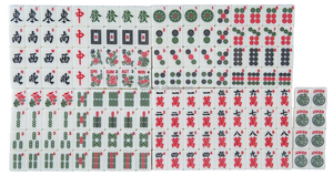 Mahjong personnalisé à double couche opaque avec gravure sur le devant, tuiles uniques et colorées, américain, chinois, hongkongais, singapourien, japonais - Product Image 2