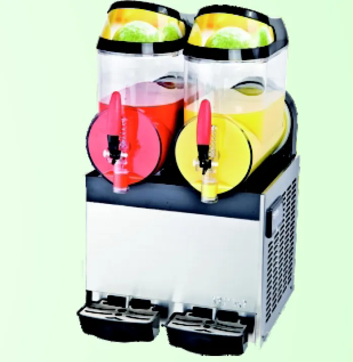 상업 스낵 식품 공급 고품질 냉동 얼음 슬러시 기계 듀얼 탱크