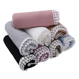 Maxi velo da Medine tacchino da strato quadrato malese stampato in Chiffon Georgette ricamo festa Maxi foulard - Product Image 5