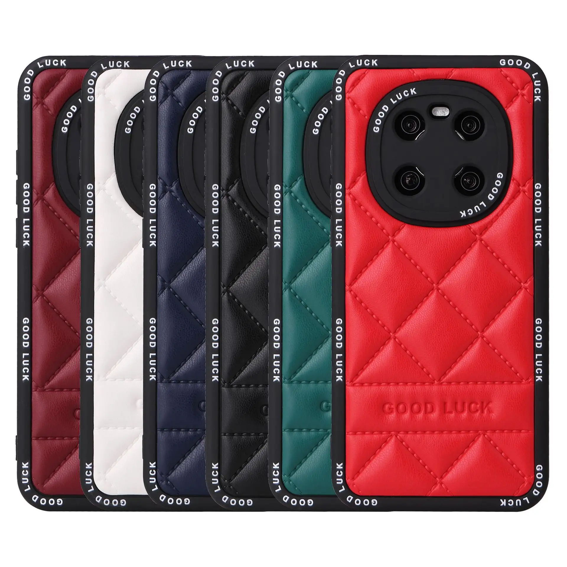 Leather Puffer Pro Camera Lens Protection PU Phone Case Back Cover for HUAWEI Mate 40 50 Pro 50E 40E