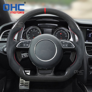 Volant en fibre de carbone d'usine pour Audi S6 2012 2013 2016 S3 S4 S5 <span class=keywords><strong>Rs</strong></span> Rs3 Rs4 Rs5 S-<span class=keywords><strong>Line</strong></span> Sq5 volant d'échappement - Product Image 1