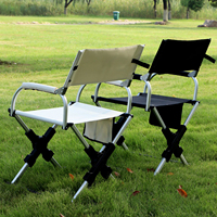 Chaises de pêche pliantes Oxford en aluminium léger personnalisé pour plage de camping chaise de directeur à ouverture rapide