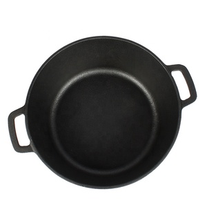 Dutch Oven With <strong>Pan</strong> Lid 2 in 1 Cookware Set, Outdoor Campfire Cooking Soup Pot With <strong>Grilling</strong> <strong>Pan</strong>,Top Quality Nonstick - Product Image 4