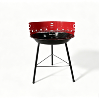 Barbecue rond d'extérieur, barbecue portable, barbecue extérieur pour jardin, balcon, fête