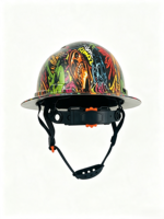 Casque de sécurité FORTE à visière intégrale réglable en HDPE, protection de la tête, type 1 ANSI, coloré, hydro-imprimé, pour l'industrie