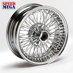 ล้อแม็กซ์สแตนเลสแบบ Bolt-On ขนาด 15x5.5 นิ้ว 70 ก้าน 5x112 PCD พร้อมฝาครอบดุมและน็อต สำหรับรถประกอบเอง - Product Image 1