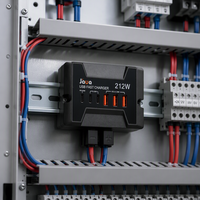 Boîtier de distribution USB multifonctionnel 12/24V 212W en plastique, prenant en charge l'interface PD 100W
