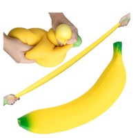 Nouveau jouet en mousse PU souple et réaliste à rebond lent - Forme banane - Style créatif tendance - Entraînement cérébral - Anti-stress - Cadeau promotionnel