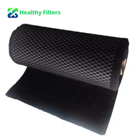 Filter Udara Laminasi Jaring Polyester Serat Karbon Aktif MERV 8-14 Impor Baru untuk Ventilasi Rumah