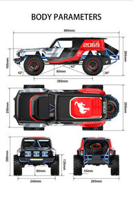 MJX HYPER 1/8 H8P Voiture RC professionnelle Brushless 4WD Tout-terrain Camion de simulation d'escalade Jouet véhicule Ford Bronco <span class=keywords><strong>Baja</strong></span> <span class=keywords><strong>1000</strong></span> - Product Image 5