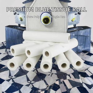 High Quality <b>Blue</b> Disposable Nonwoven Spunlace Toilet <b>Tissue</b> <b>Roll</b> Soft Strong Eco-Friendly Absorbent Washable Virgin Wood Pulp 1 - Product Image 2