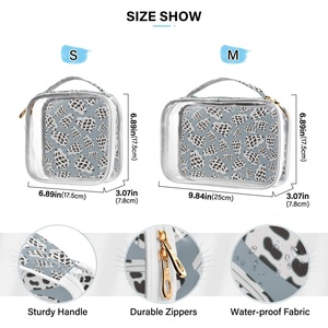 Bolsas de Maquillaje Transparentes de PVC con Diseño Personalizado en Hebreo, Impermeables, para Mujer, Bolsas Organizadoras de Cosméticos de Viaje con Cierre, Estilo Hawaiano - Product Image 4