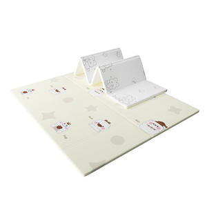 Alfombra de gateo cuadrada para bebés XPE, gruesa, sin formaldehído, con diseño de animales adorables, para uso doméstico de 0 a 24 meses, unisex. - Product Image 1