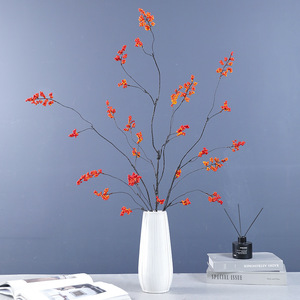Baies d'<span class=keywords><strong>acacia</strong></span> rouges artificielles pour décoration murale pendant Thanksgiving Nouvel An chinois et fête des pères - Product Image 5