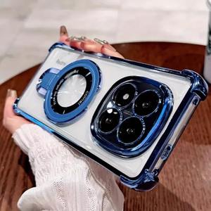 Coque de téléphone support magnétique antichoc pour Xiaomi Redmi Note 14 15 Pro Plus 15C 14C <span class=keywords><strong>14S</strong></span> 4G 5G support couverture en Silicone souple transparent - Product Image 4