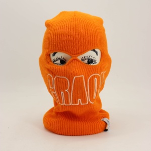 Passamontagna Sportivo in Acrilico Lavorato a Maglia per Uomo, con 1 2 3 Fori, Nero, con Logo Ricamato, Personalizzabile, Vendita all'Ingrosso - Product Image 4