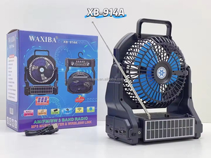 ELETREE-Ventilador BT multifunción recargable con energía solar <span class=keywords><strong>FmRadio</strong></span>, dispositivo de radio - Product Image 6