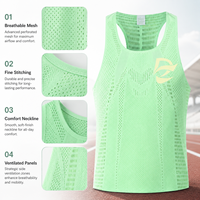 Débardeur de course léger imprimé dos nageur, respirant, séchage rapide, évacuation de l'humidité, sublimation, 100 % polyester, gilet athlétique