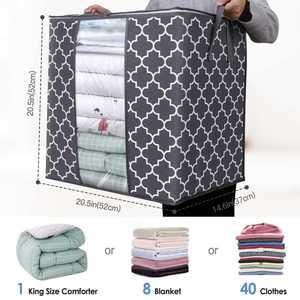 Paquete de 3 Bolsas Grandes para Organizar y Guardar Ropa, Organizador Plegable con Asa Reforzada y Ventana Transparente - Product Image 2