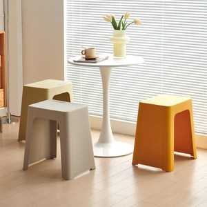 2025 nuovo sgabello impilabile in plastica ispessita Longstar, minimalista e resistente, ideale per soggiorno, sala da pranzo, cucina, caffetteria - Product Image 3