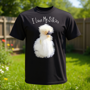 T-shirt I Love My Silkies Silkie Chicken Tee, unisex, girocollo, manica corta, stampa digitale, prodotto in Cina - Product Image 4