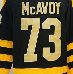 Charlie McAvoy Hitam 2023, Jersey Hoki Jahit Klasik Kualitas Terbaik Siap Kirim - Product Image 1