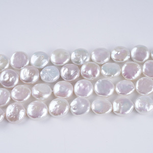 Perlas Sueltas Blancas de Agua Dulce Natural de Zhuji, Material para Manualidades, Perlas Barrocas de 13-16 mm con Orificio Recto, Forma Irregular - Product Image 3