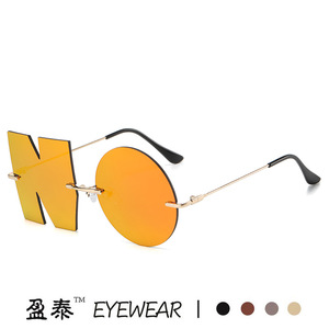 แว่นกันแดดแบบไม่มีกรอบโลหะ UV400 สำหรับทุกเพศ สไตล์แฟชั่น - Product Image 1