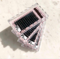 Extensions de cils en velours noir mat et duveteux de qualité supérieure, 0.03, 0.05, 0.07, pour marque privée, fournisseur de plateaux d'extensions de cils