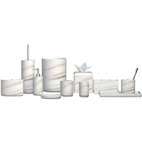 Parfums créatifs 12 pièces toilette salle de bains ensemble d'accessoires comprend un distributeur de savon décoratif porte-savon gobelet brosse à dents