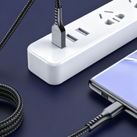 Câble de charge rapide USB vers Type C en nylon tressé personnalisé, multicolores, cordon de données durable