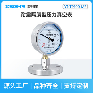 เกจวัดแรงดันไดอะแฟรมซูโจวเซียนเซิง รุ่น YNTP100 ขนาด 100 มม. -0.1 ถึง 0.3MPa เกจวัดแรงดันสุญญากาศแบบทนแรงกระแทก - Product Image 5