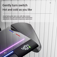 TikTok Neuer Trend Gold Luxus Wandmontiertes Bad Duschset Gun Grey Piano Tasten Digitale Anzeige Thermostat Messing Dual Chrom