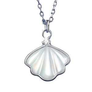 Collier chic en argent sterling S925 avec coquille de <span class=keywords><strong>nacre</strong></span>, projection, style coréen INS, luxe minimaliste, chaîne de clavicule pour femmes - Product Image 4