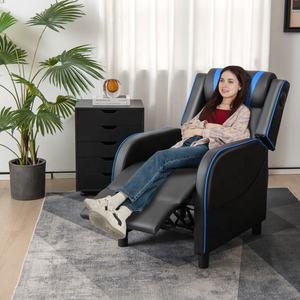 Fácil montaje Sedia Da Divano sofá silla lectura masaje Gaming silla reclinable con bolsillos laterales cojín grueso altavoces - Product Image 6
