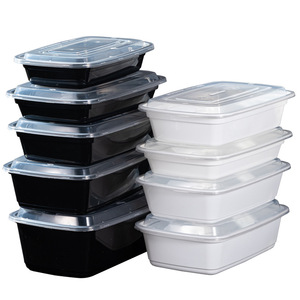 FULING Contenedor de comida desechable transparente para llevar con tapas Fiambrera rectangular de plástico <span class=keywords><strong>PP</strong></span> de grado alimenticio para llevar - Product Image 4