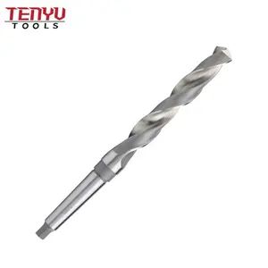 15Mm 25Mm 30Mm 100Mm Rus R Standar HSS P6M5 Morse Lancip Shank Twist Bor Bit untuk Pengeboran Logam Kiri Shank