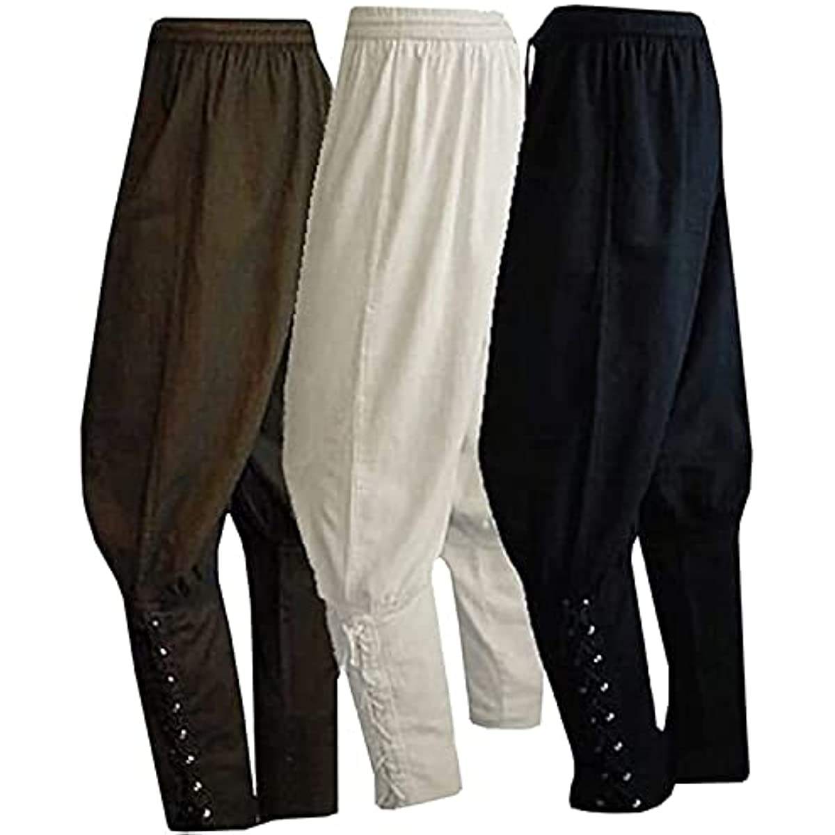 Halloween Pantalon Pirata Blanco Hombre Pantalones De Pirata