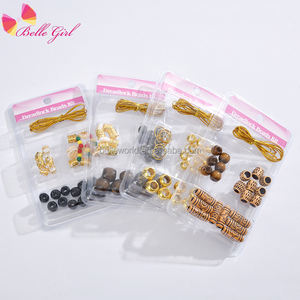 BELLEWORLD vente en gros de pinces à cheveux métalliques dorées kit de perles en bois <span class=keywords><strong>tube</strong></span> en filigrane accessoires de cheveux pour tressage de décoration - Product Image 1