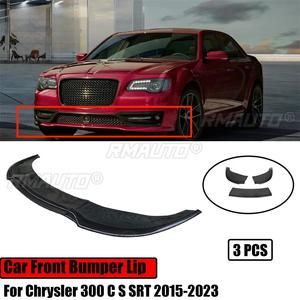 Protector de Parachoques Delantero para Automóvil, Alerón, Kit de Carrocería, Estilo Fibra de Carbono, Negro Brillante, Negro Mate, para Chrysler 300 C S SRT 2015-2023 - Product Image 1