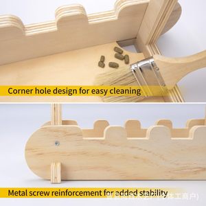 Hamaca de madera para chinchilla, plataforma semicircular de madera maciza, resistente a mordeduras, escondite para mascotas, para uso en interiores, para hámster - Product Image 3