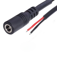 Câble d'alimentation DC à connecteurs mâle-femelle avec embouts à fils nus, assemblage de faisceau de câbles, durable, fourni directement par l'usine