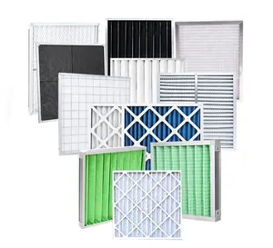 air filters for home air conditioning Pleated Filter Factory Price Cardboard Frame low resistance Metal Mesh Filter HVAC AC fil